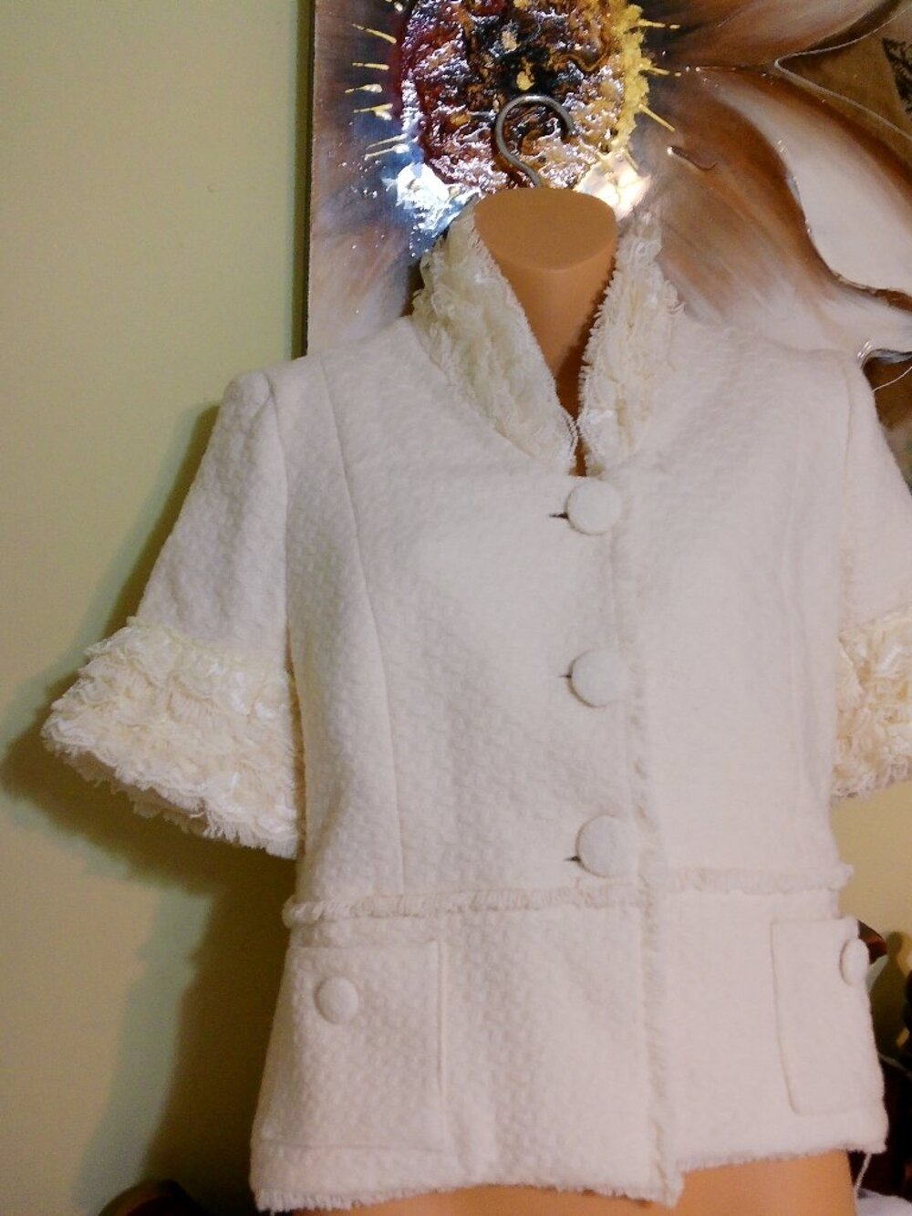 FOSSIL CREAM JACKET SIZE LARGE GREAT CONDITION